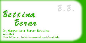 bettina berar business card
